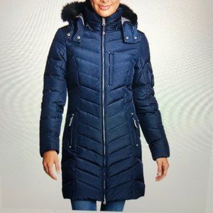 Women’s Eddie Bauer down coat, beautiful blue turquoise, XS, NWT